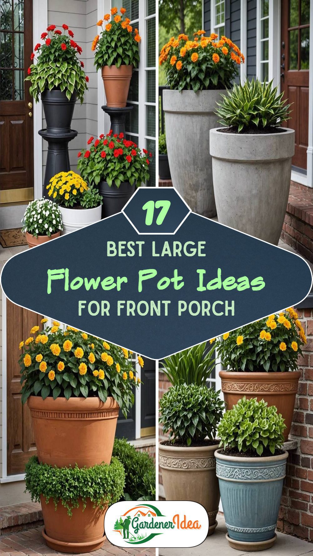 17 Flower Pot Ideas for Front Porch Curb Appeal