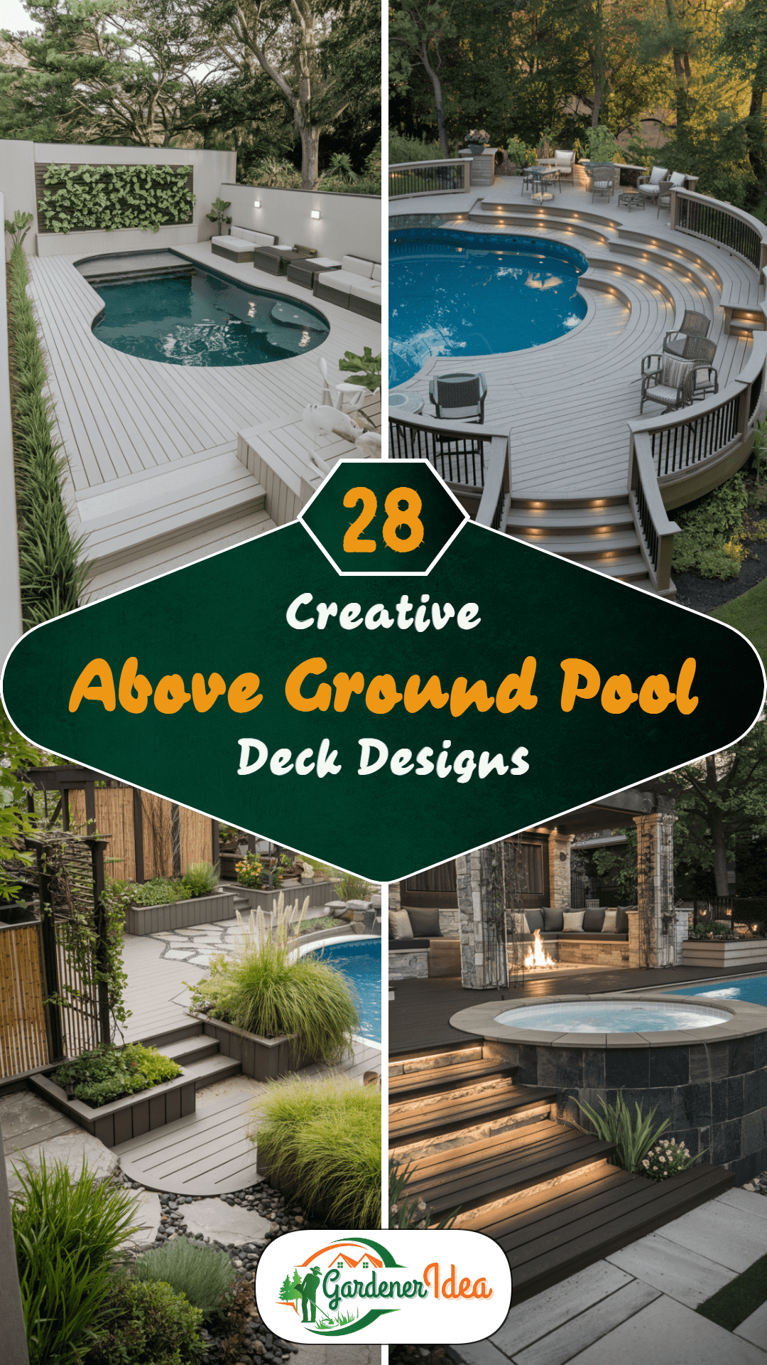 28 Creative Above Ground Pool Deck Designs to Try