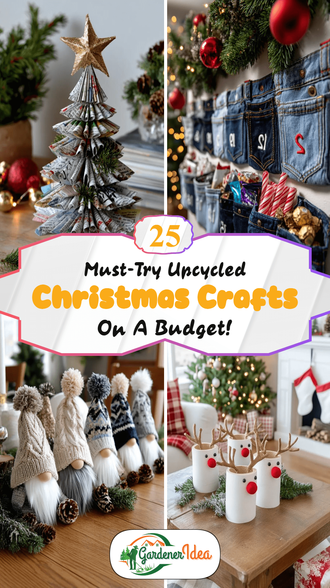 25 Christmas Crafts on a Budget Using Upcycled Finds