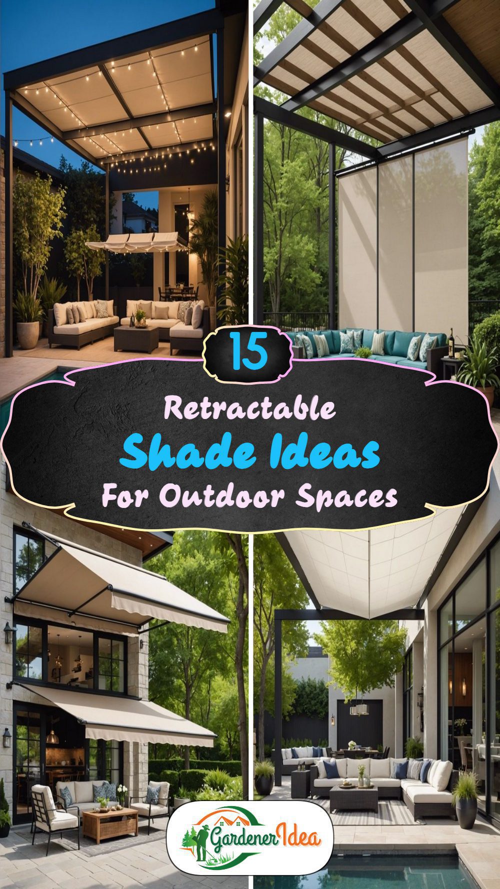 15 Retractable Shade Ideas for Backyards and Patios