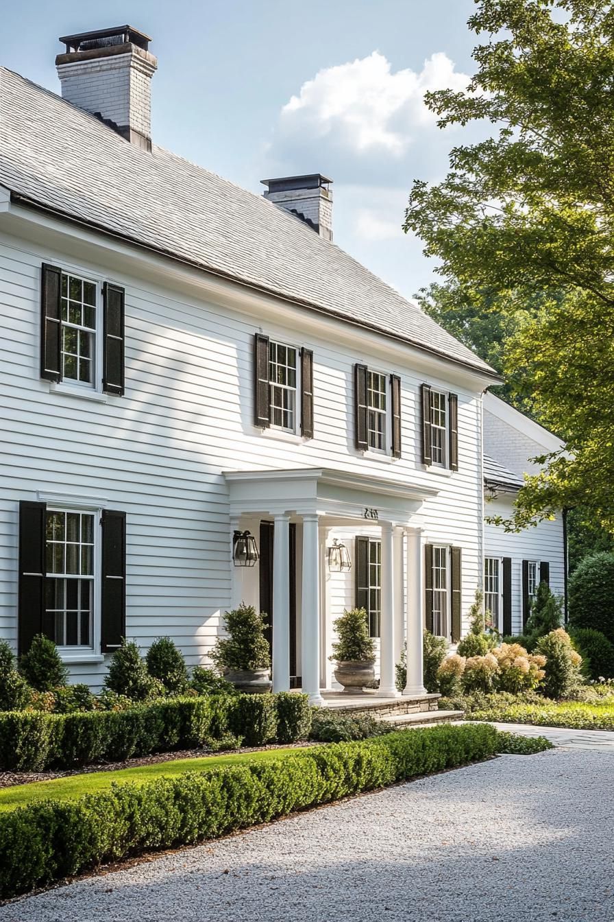 White Clapboard Saltbox Style Homes - photo 2