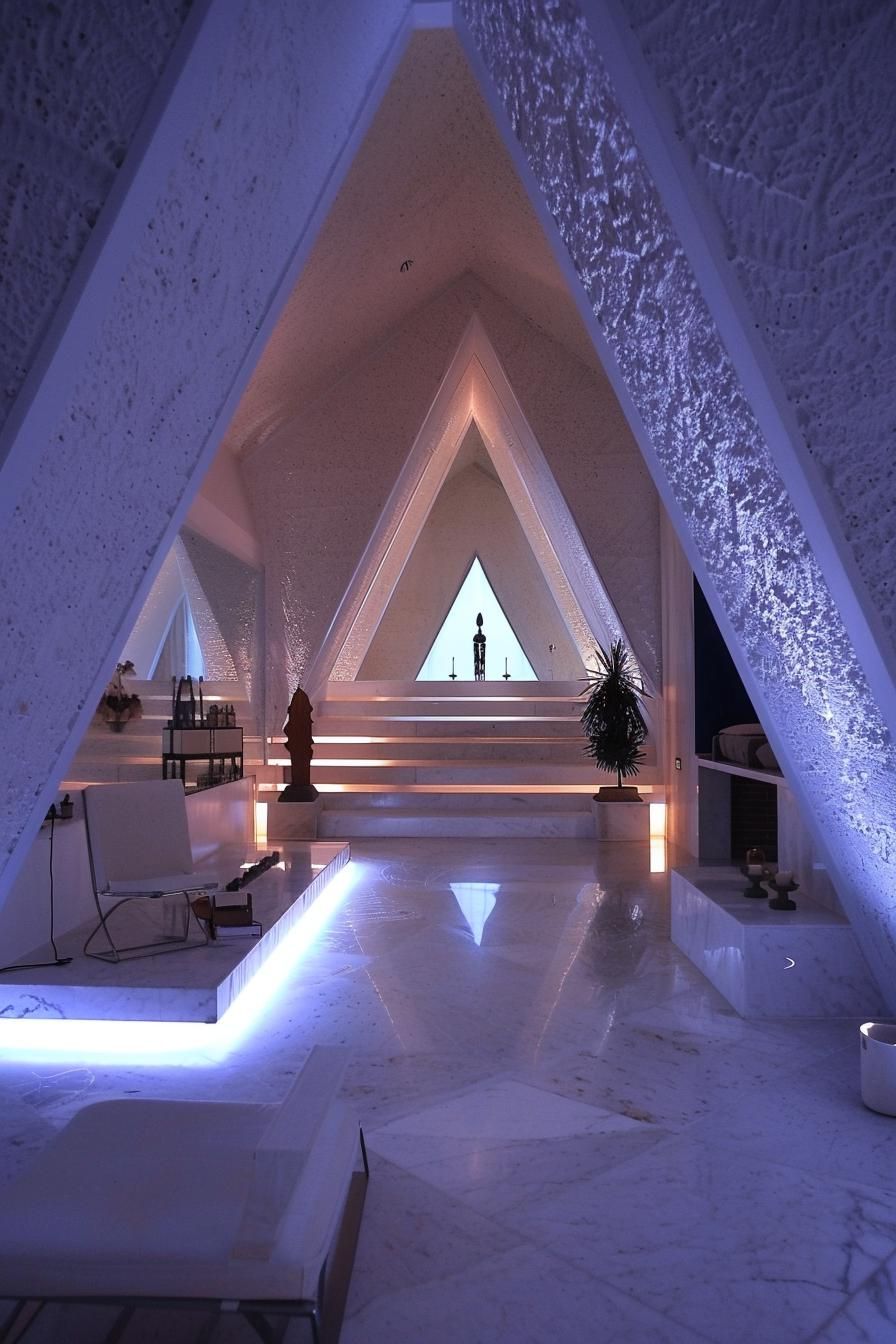 Futuristic A-frame With Smart Home Features