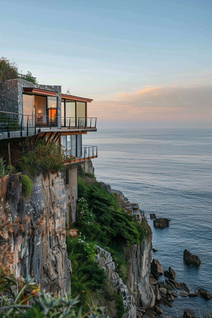 9) Retreats Perched on Cliffsides