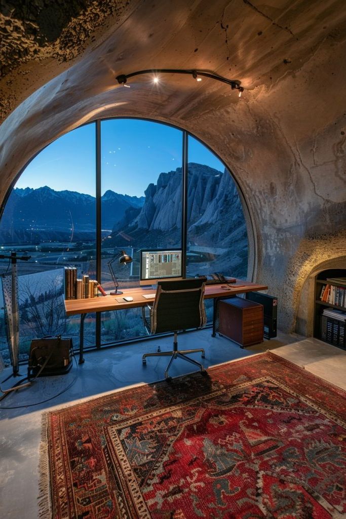 Hillside Cave Office With Wide Openings - photo 2