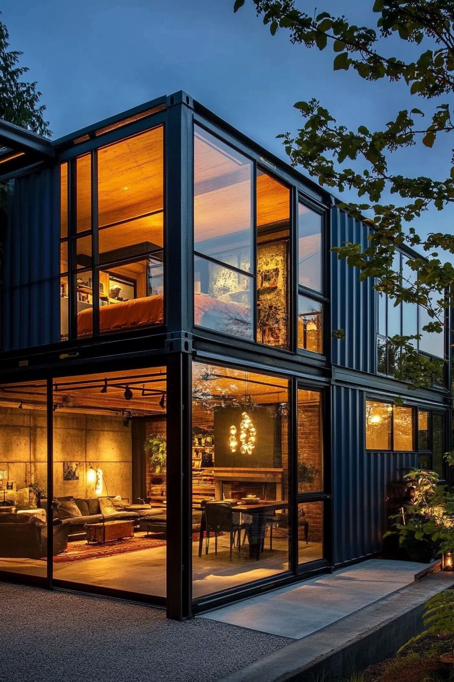 Container Home With Glass Walls - photo 2