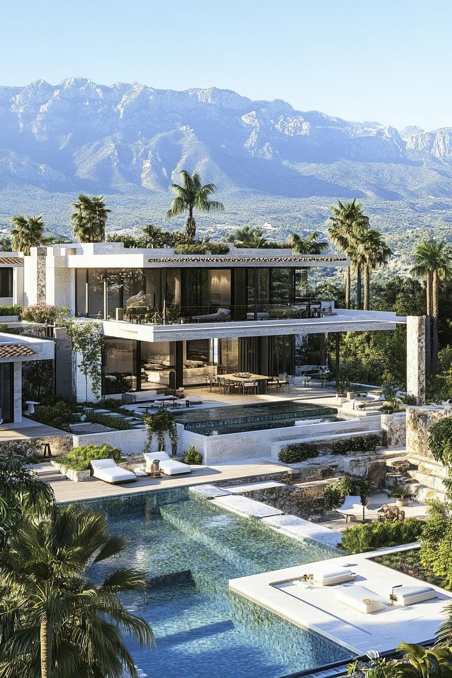 A Modern Luxury Oasis With Mountain Views
