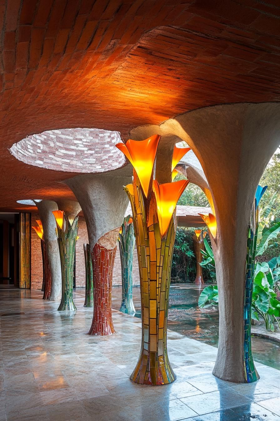 Garden Columns That Light Up the Path