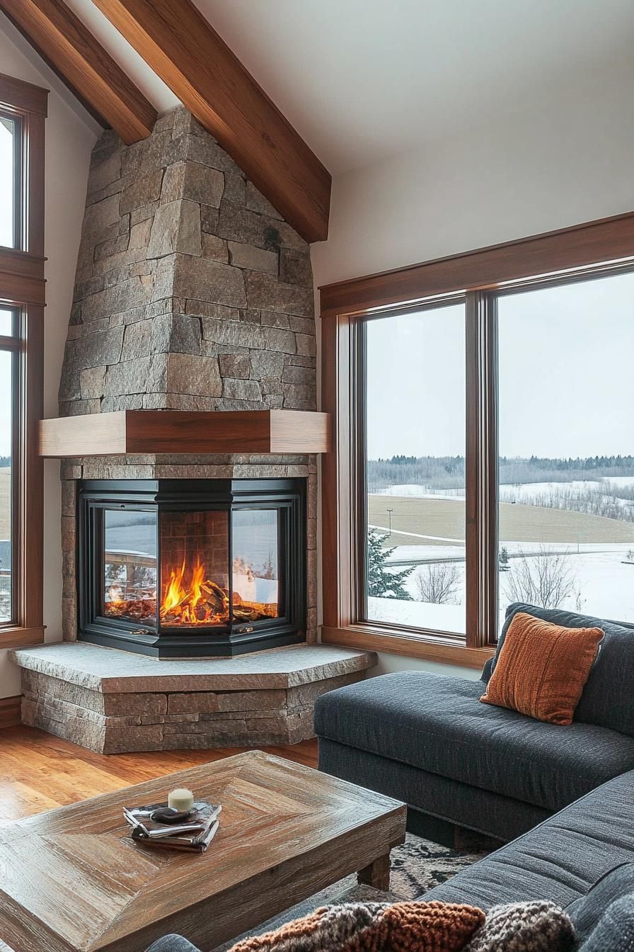 Cottage-Style Mountain House With Corner Stone Fireplace - photo 3