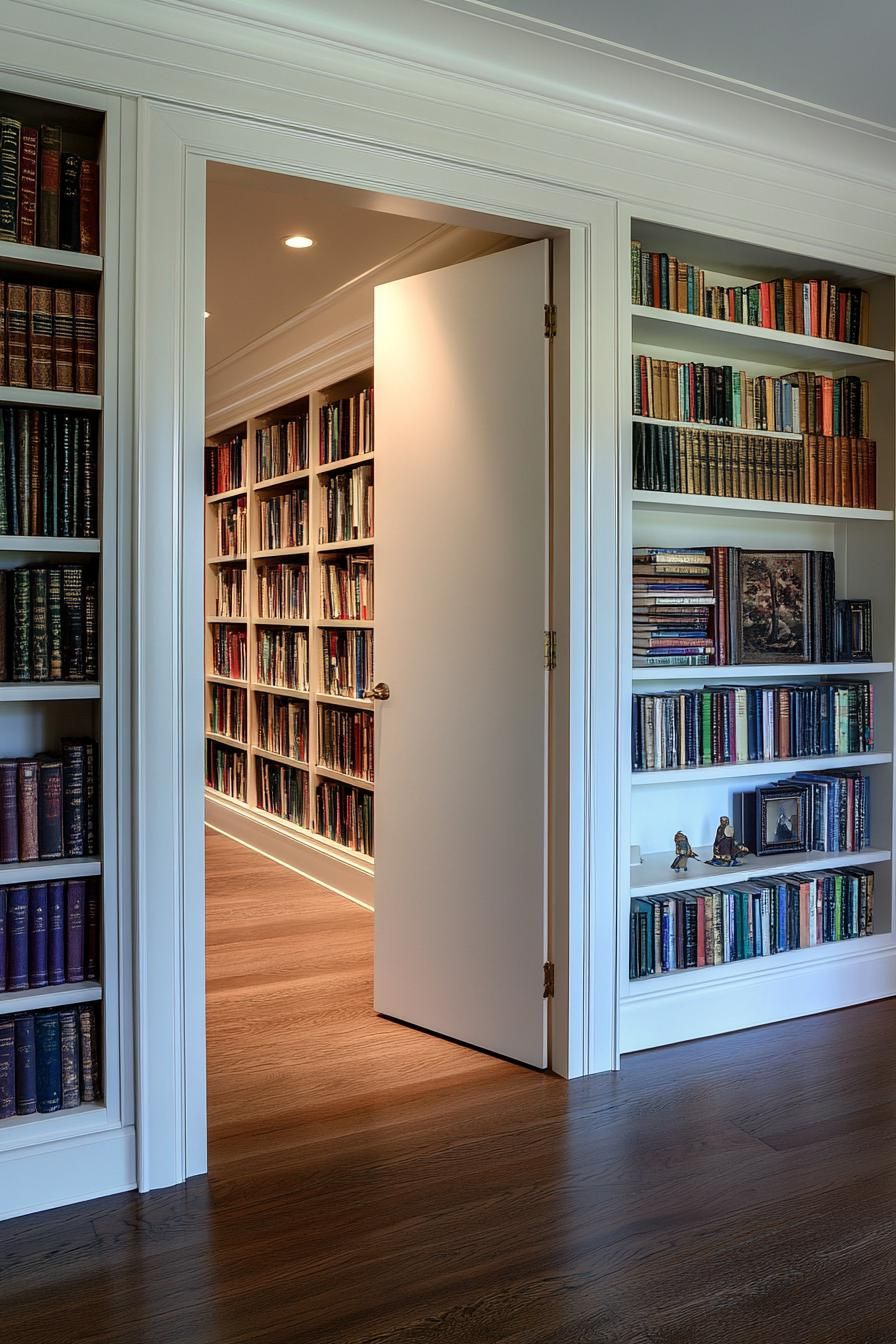 Secret Bookcase Door Leading to a Library - photo 4