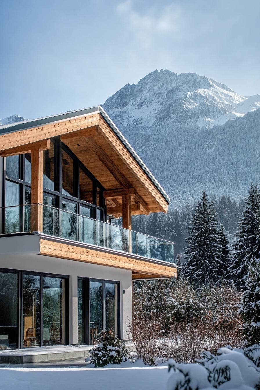 Alpine Timber Style With Stucco and Glass - photo 4