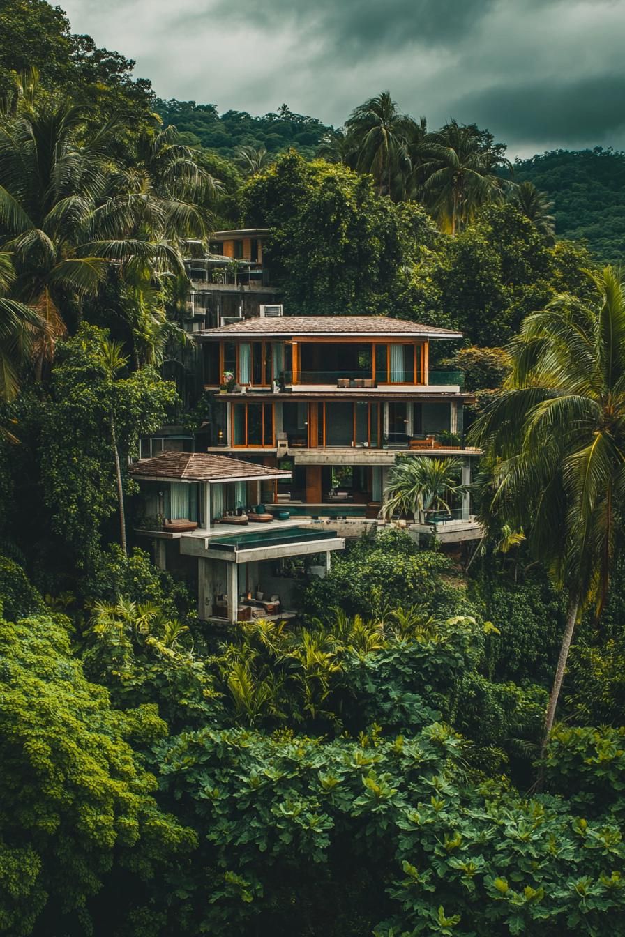 Treehouse Estate Built in a Tropical Forest