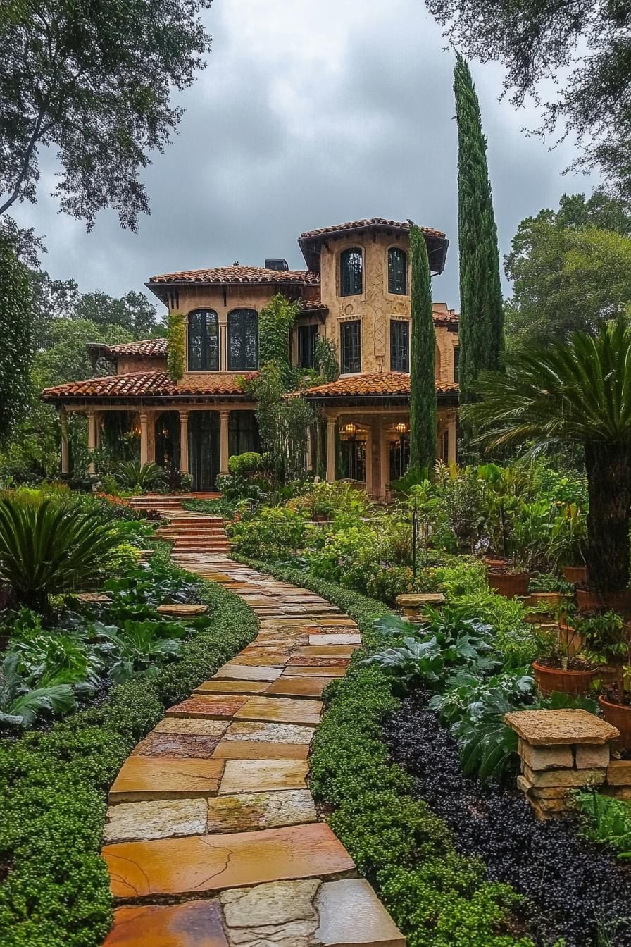 Stone and Terracotta Tiled Walkways - photo 3