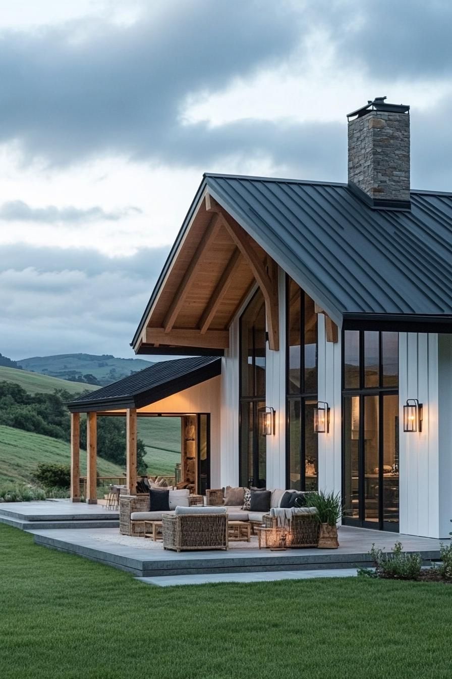 Wrap-Around Porch With Wooden Beams - photo 4