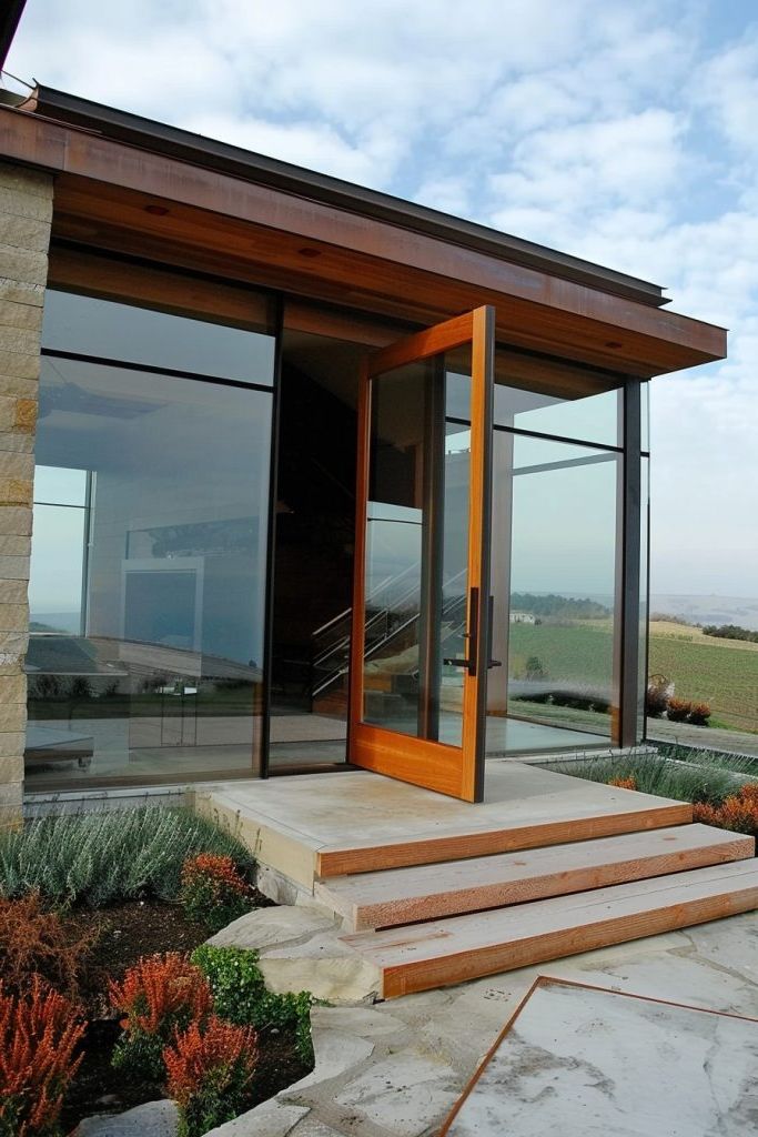 Oversized Pivot Door Entries