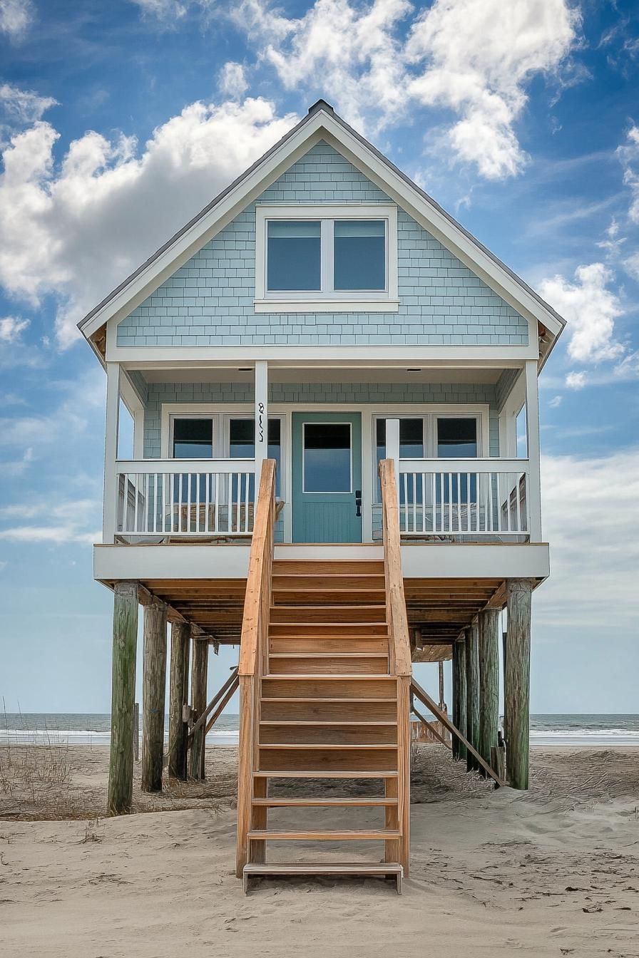 A Small Turquoise Home By The Sea