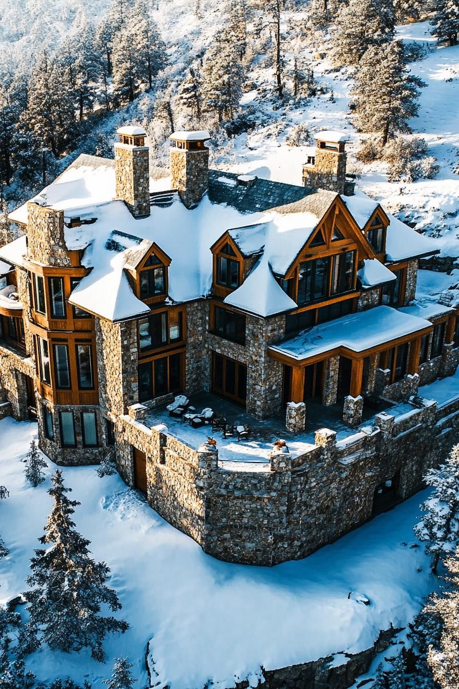 A Snow-Covered Luxury Mountain Retreat
