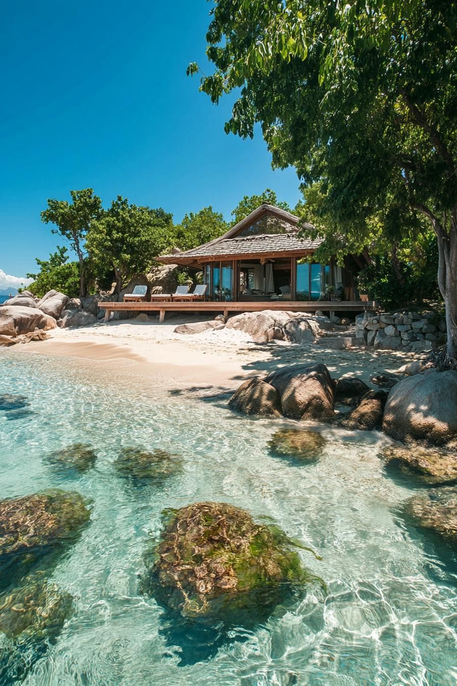 Beachfront Villa With Private Pier Access
