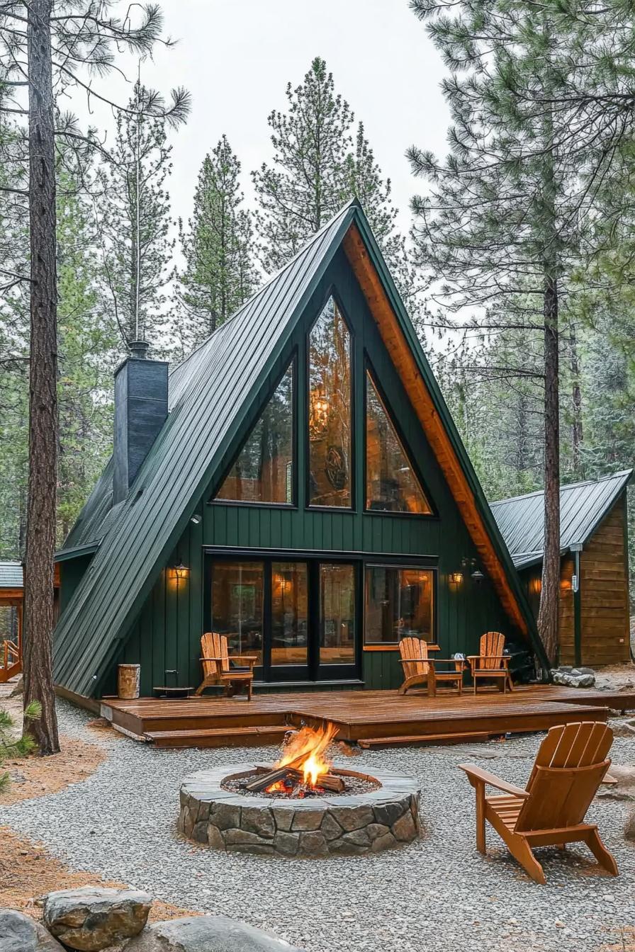Large Cabin with Forest Green Siding - photo 3