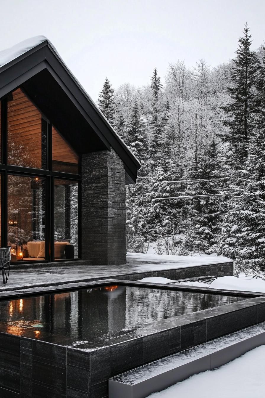 A Modern Chalet Set in Snowy Quiet