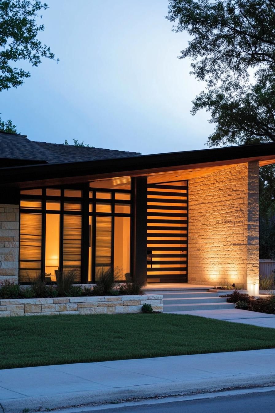 Horizontal Wood Slats Add Sleek Style