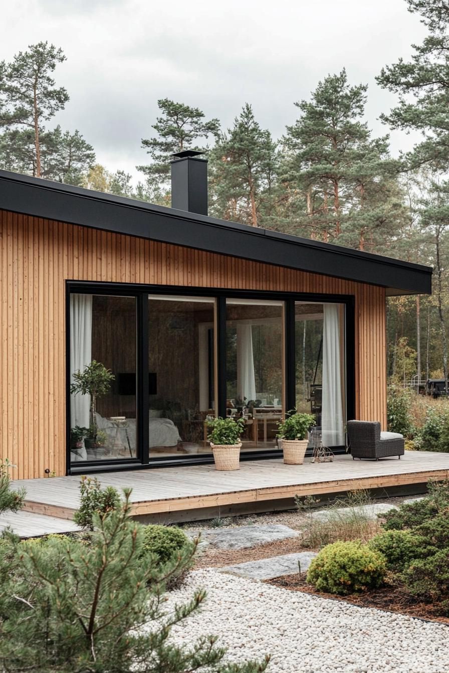 Wooded Nordic Retreat With Big Windows