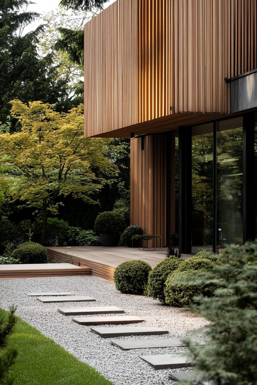 Minimal Wood Façade Using Vertical Slats - photo 4