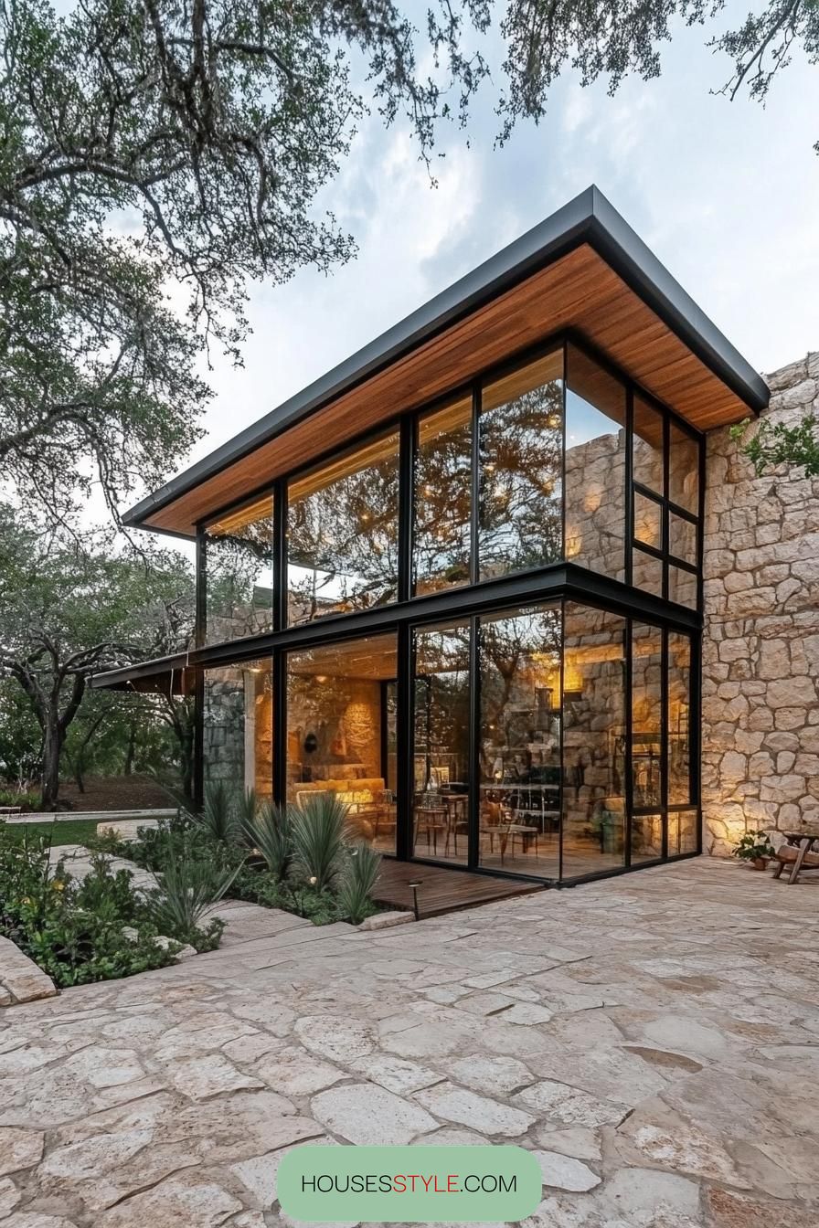 Contemporary Glass and Stone Fiesta