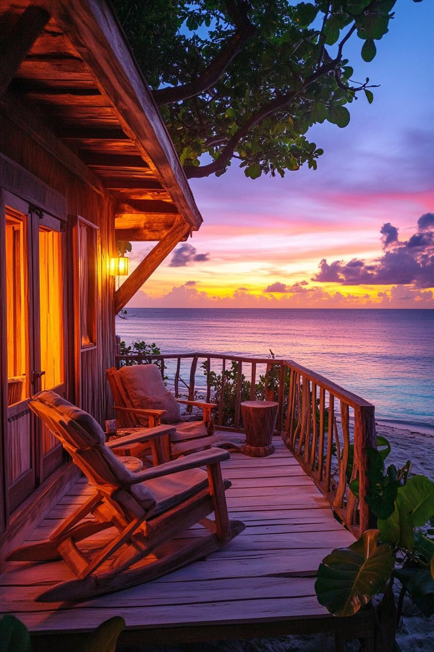 Golden Hour At This Tiny Beach House
