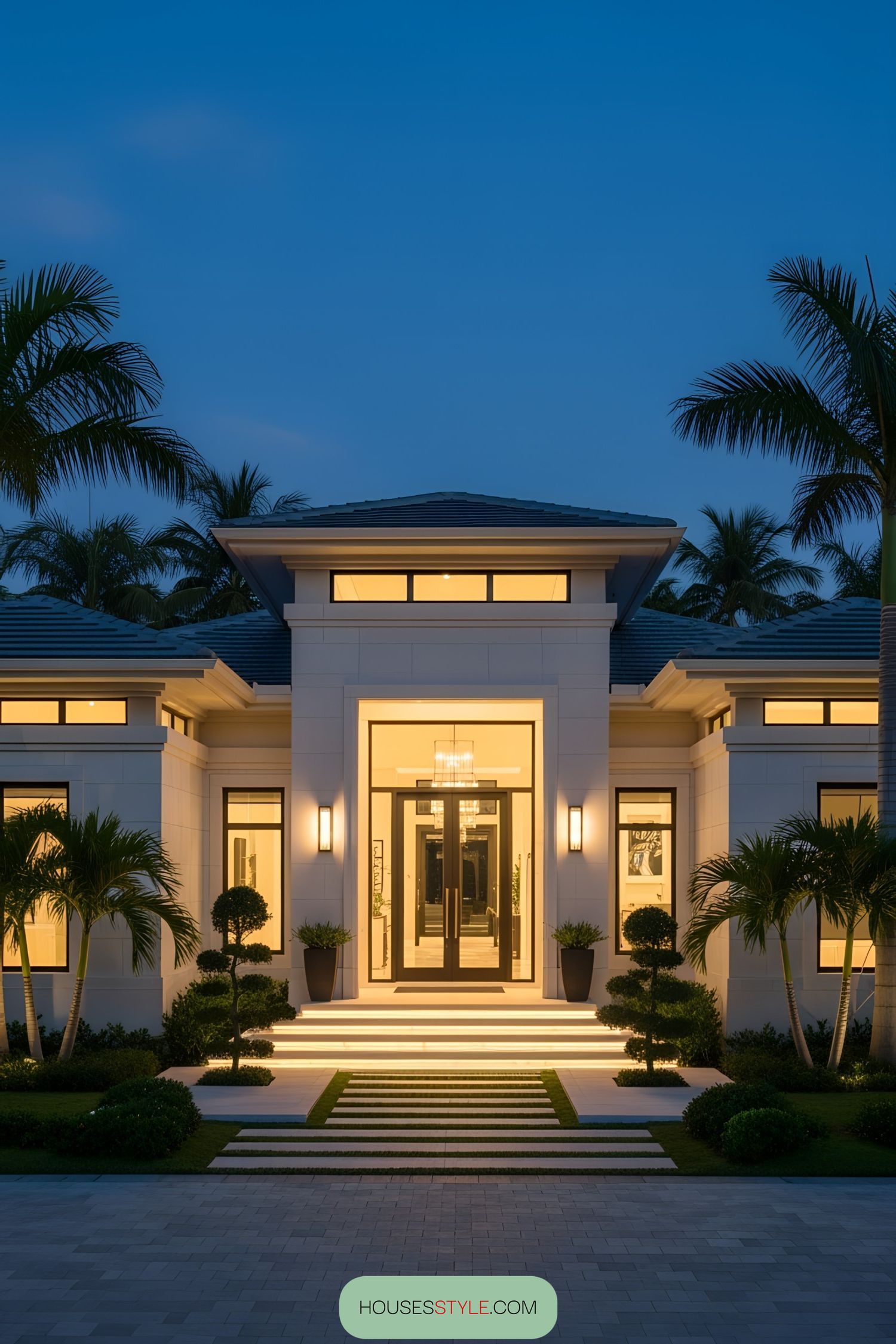 A Luxury Bungalow Under Moonlit Palms