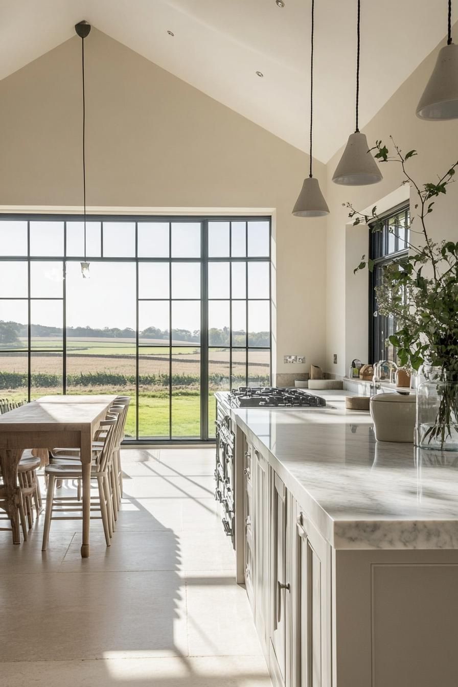 Open Kitchen With Exposed Beams - photo 3