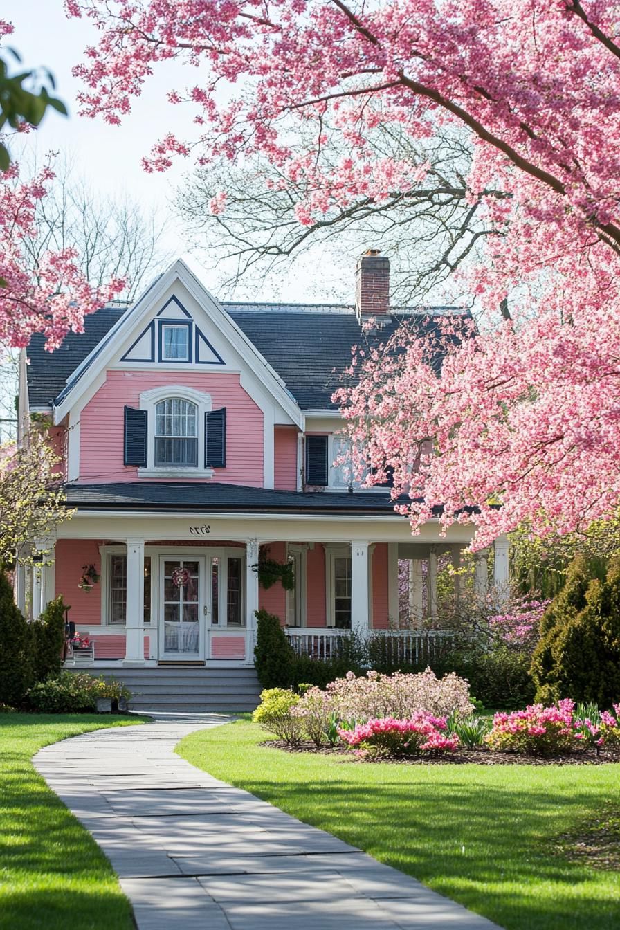 Pink-Toned Suburban Dream House