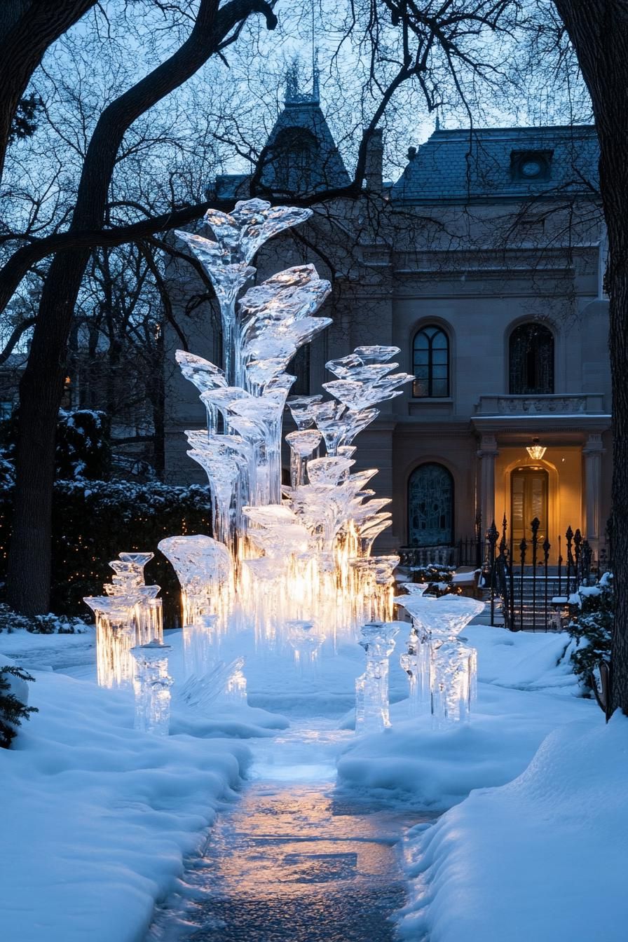 Ice-Sculpture Crystal Mansion Style