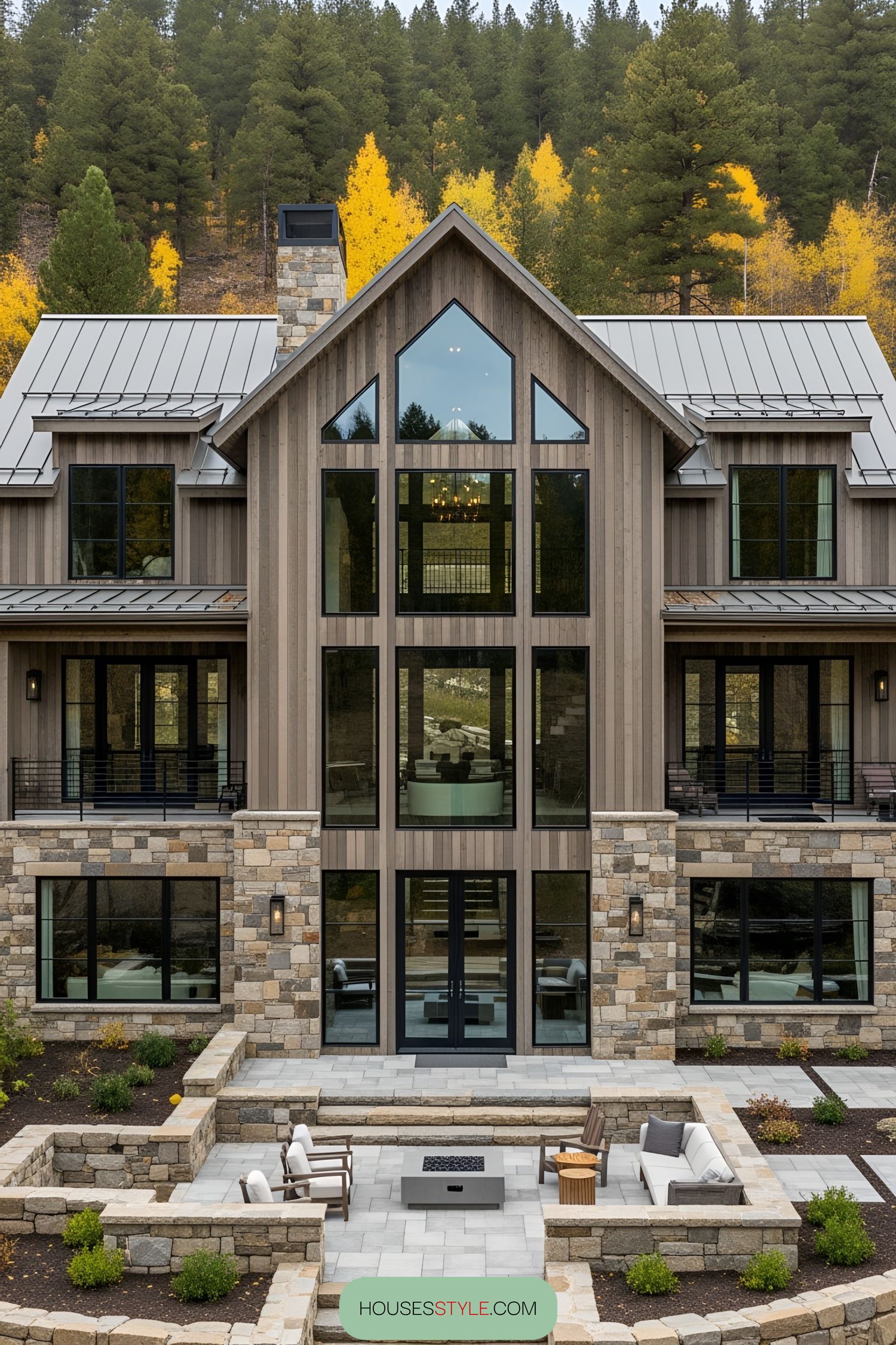 Modern Rustic Retreat Set in Fall Colors