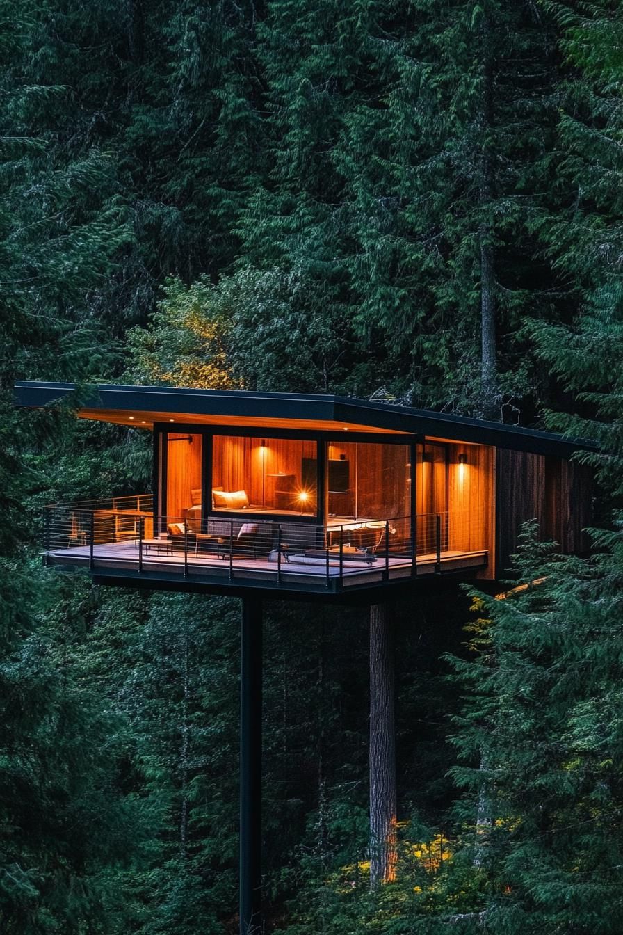 Elevated Pod Cabins on Stilts