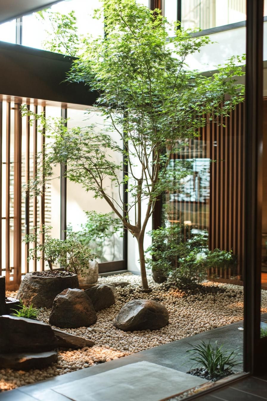 Calm and Zen Indoor Courtyard Space