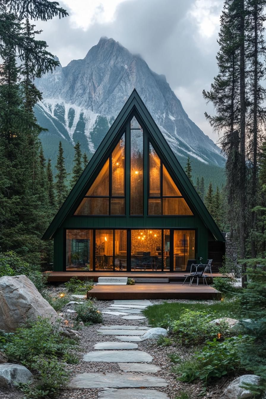 Cozy A-Frame Cabins With Big Windows