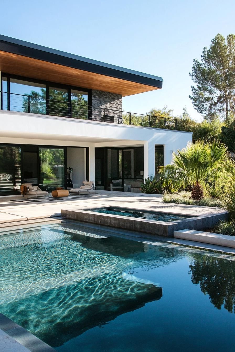 Minimalist Pool With Geometric Landscaping Design - photo 4