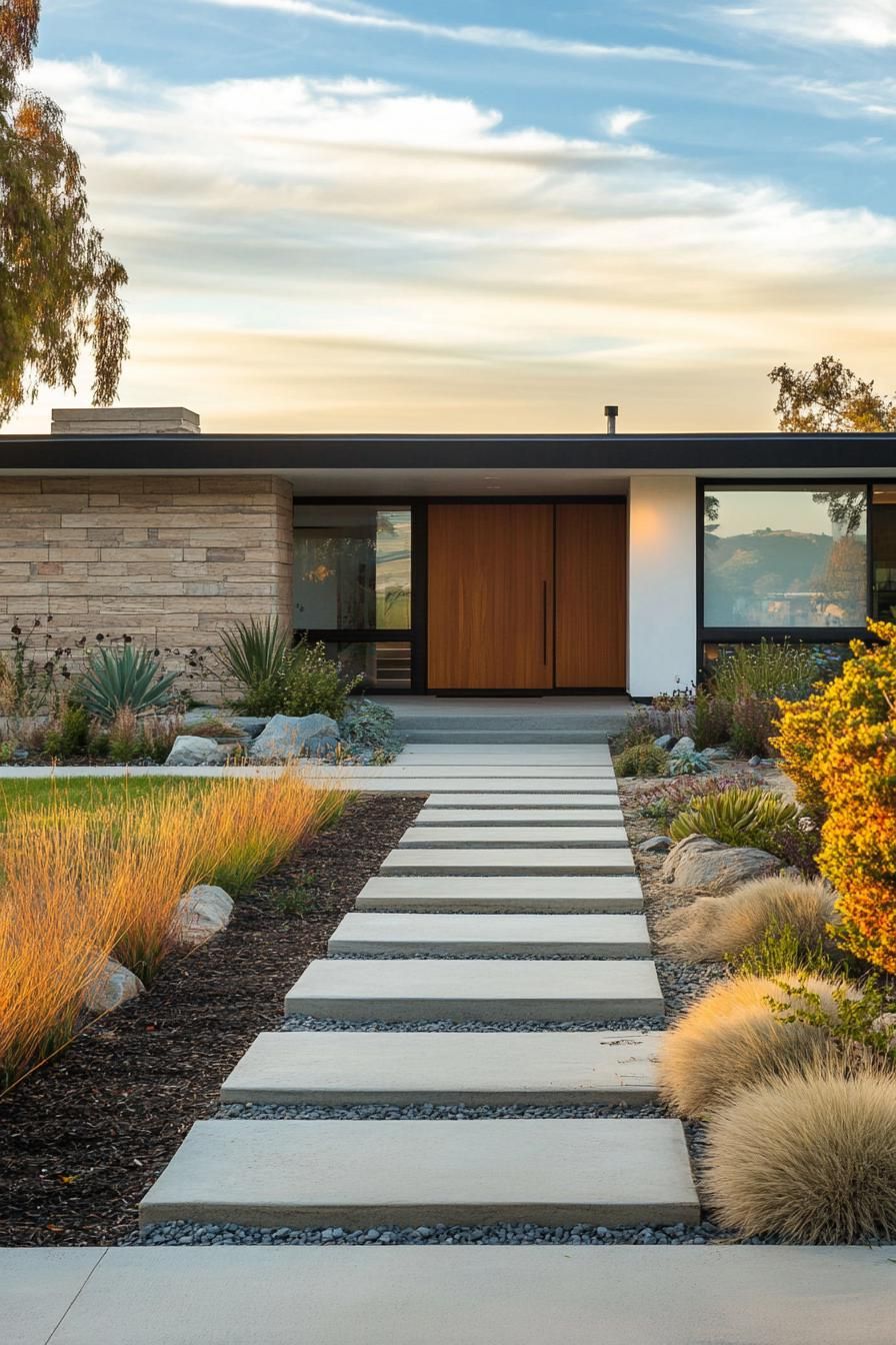 Symmetrical Minimalist Landscaping Ideas - photo 2