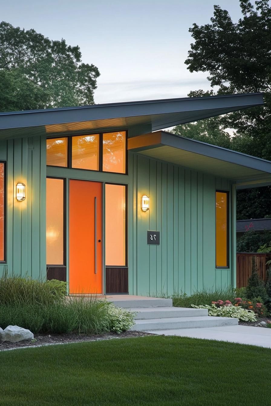 Soft Mint Green with Vibrant Orange Accents - photo 4