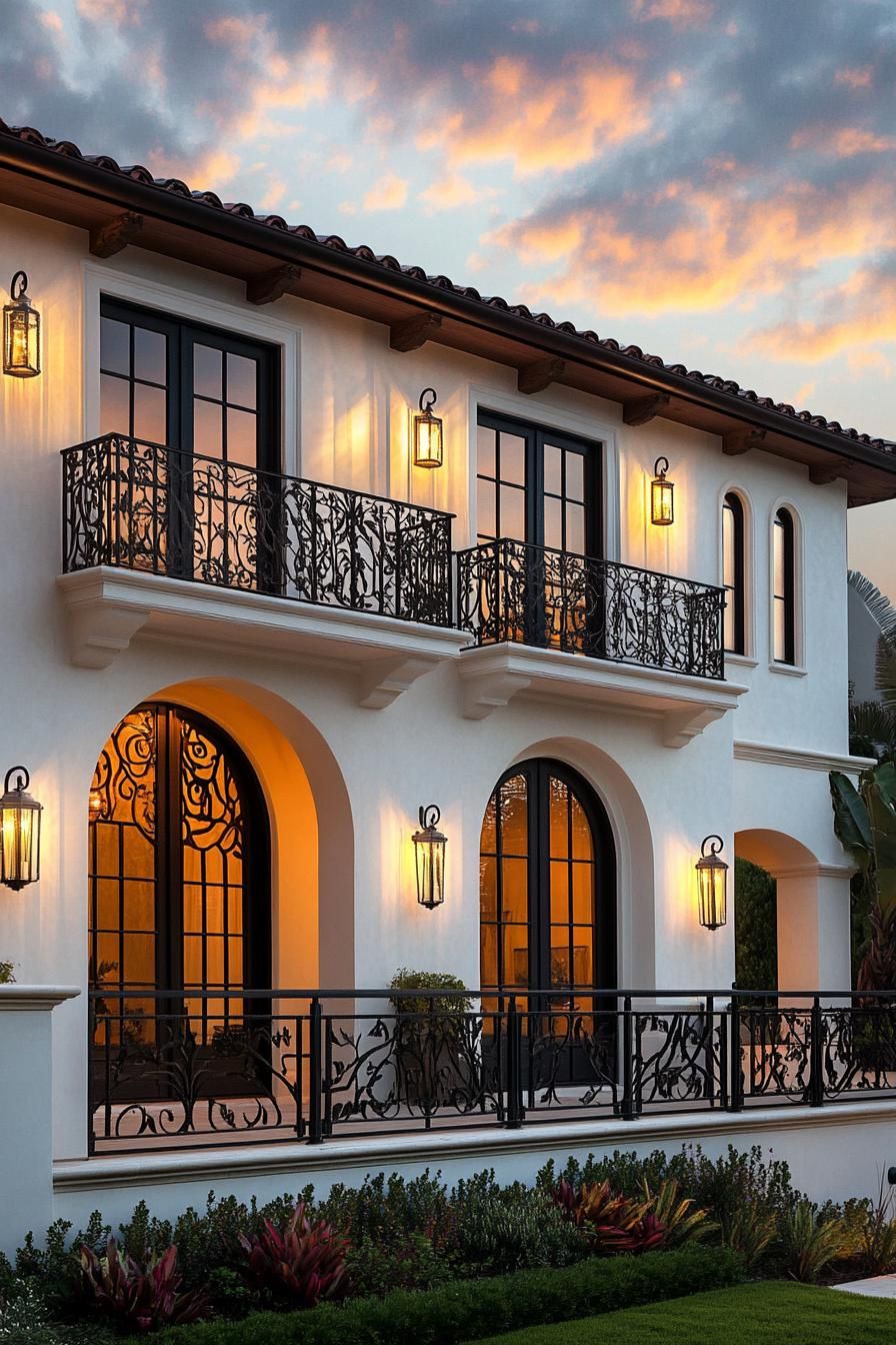 Balconies With Detailed Iron Railings