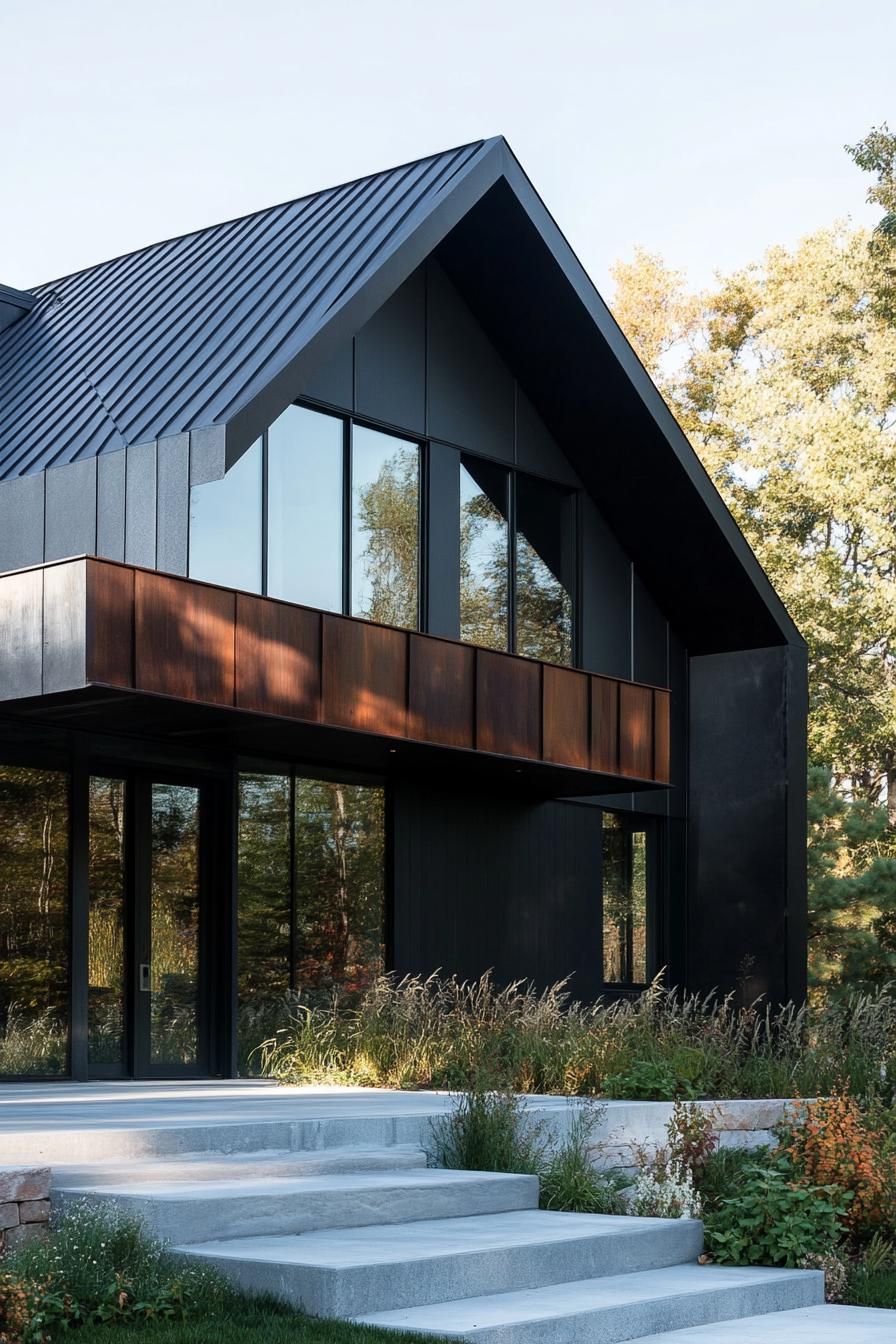 Bold Angular Zinc Roof Panels - photo 4
