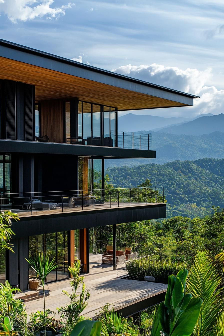 1) Black Weatherproof Cladding Home