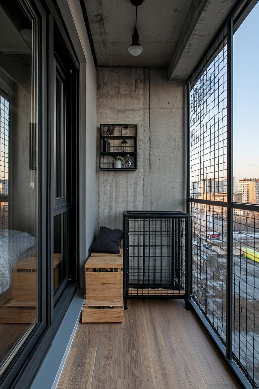 Industrial-style Balcony With Metal Railings - photo 3