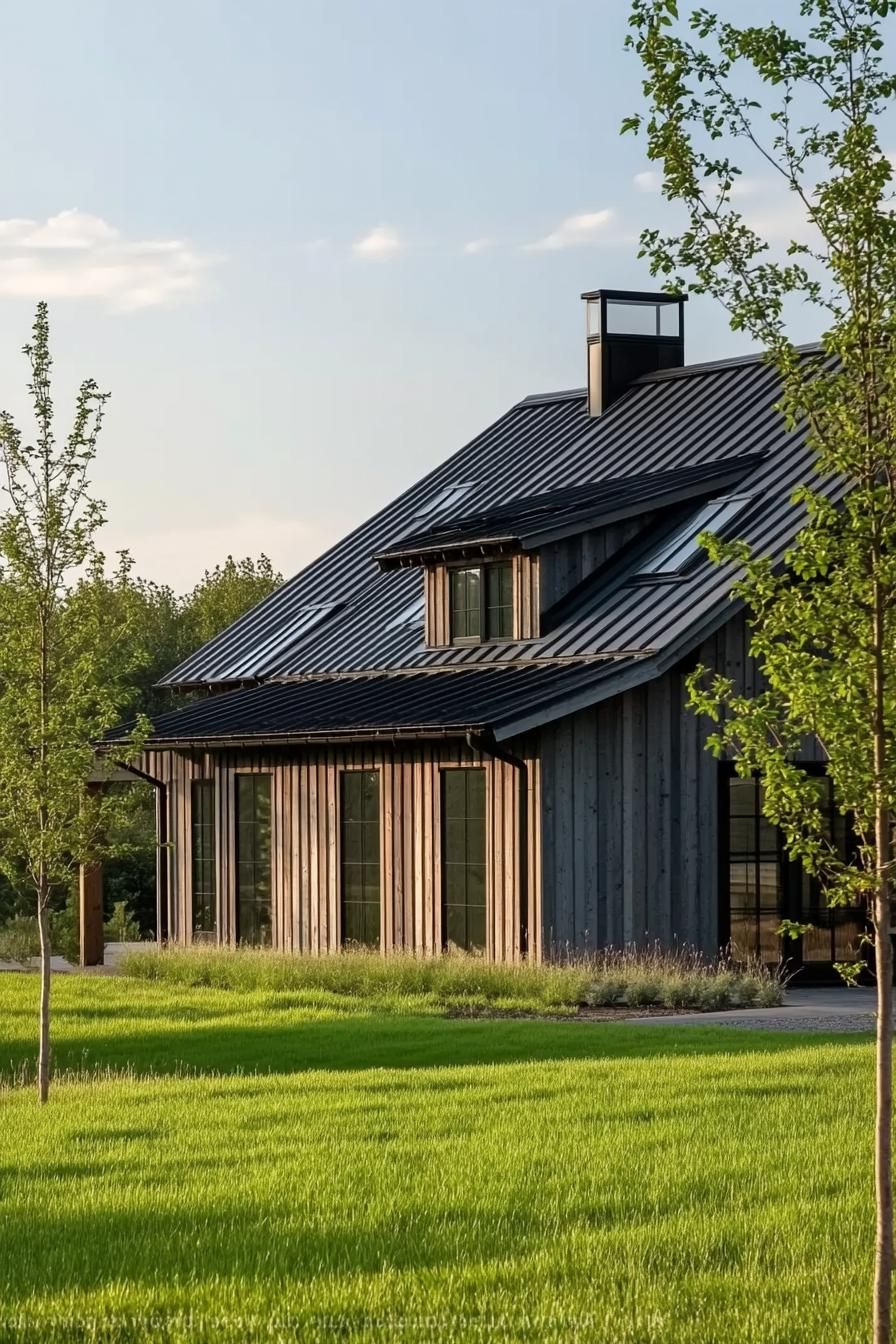 Barn Exterior Finished in Weathered Wood