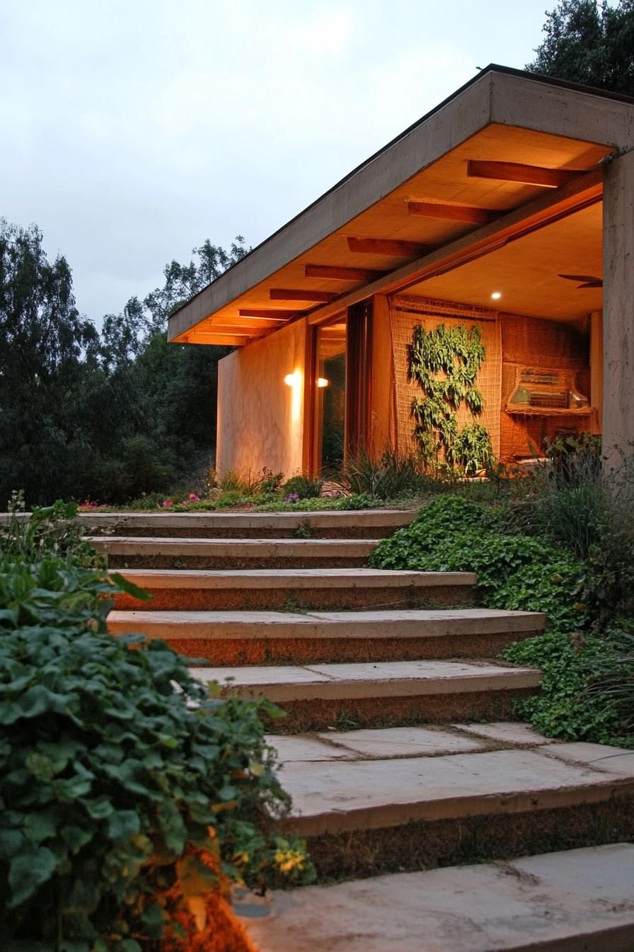 Sustainable Concrete Homes With Living Walls