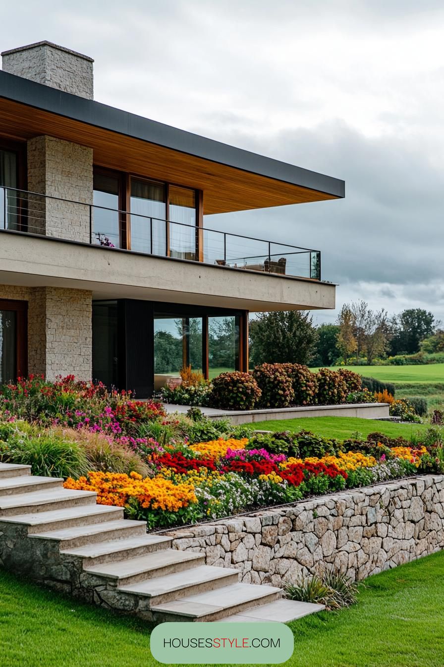Flower Beds With Stacked Stone - photo 4