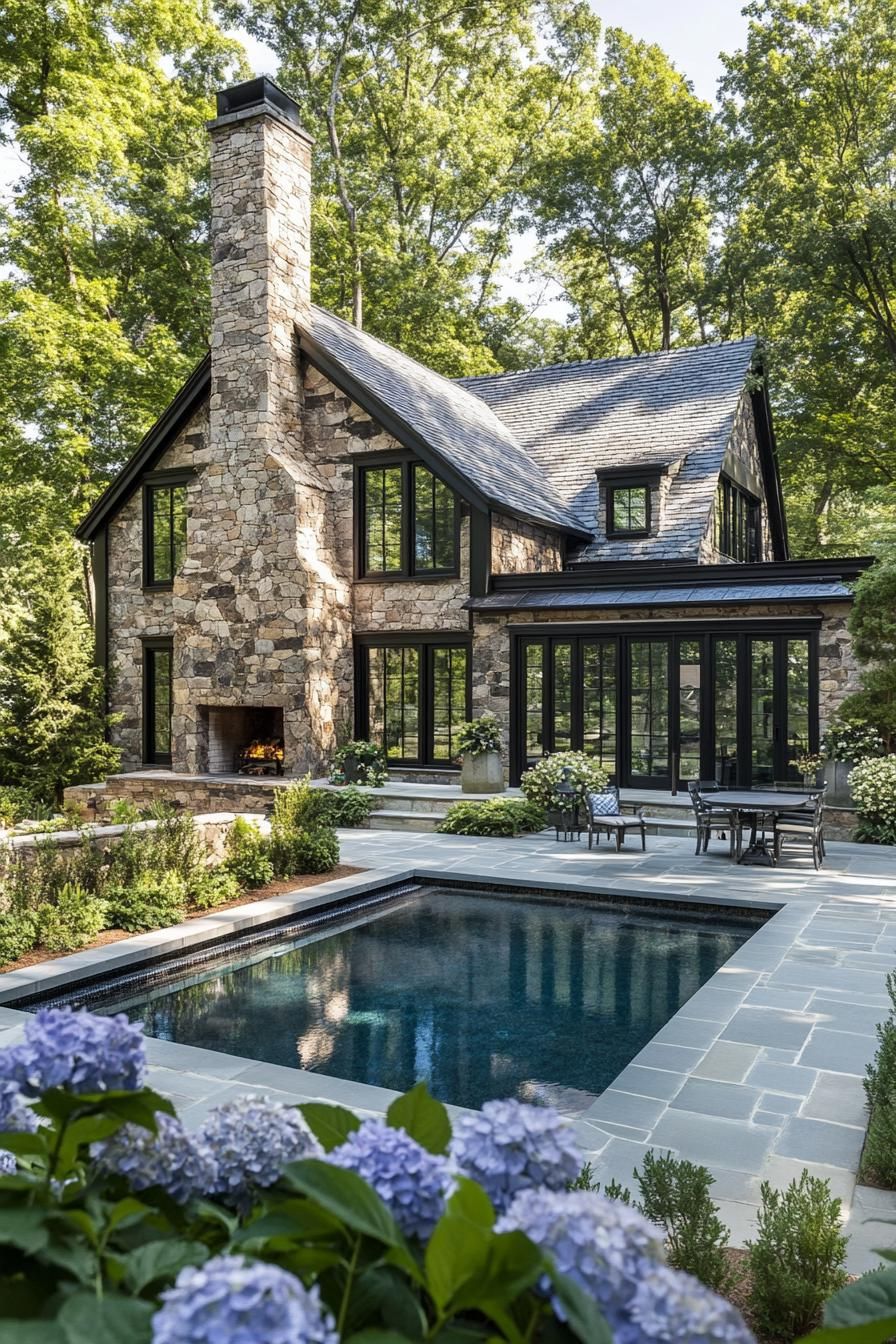 Stone Cottage With Backyard Pool