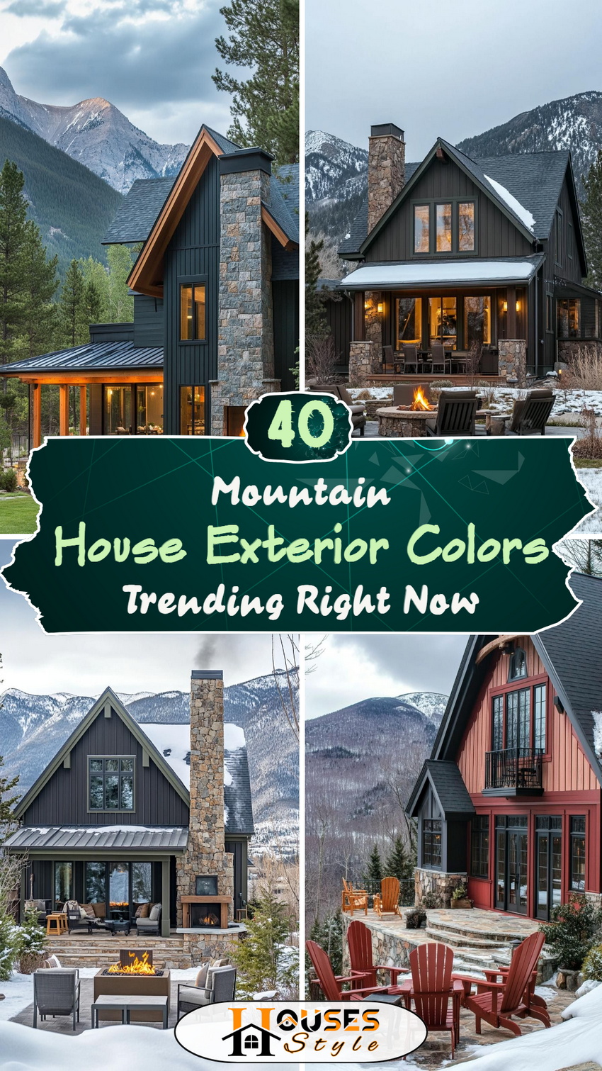 40 Modern Mountain House Exterior Colors Trending Right Now