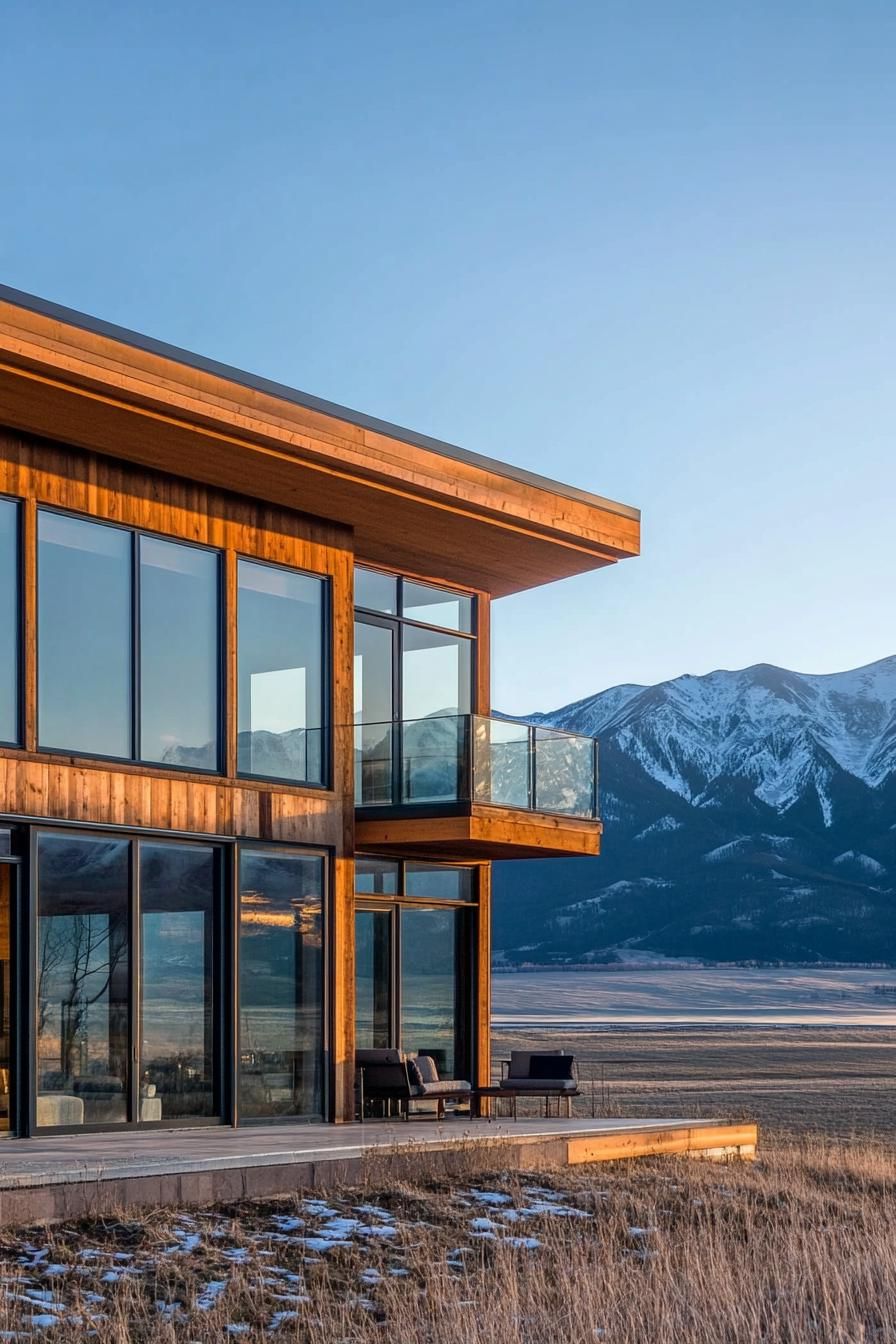 Salvaged Wood Siding Paired With Oversized Windows