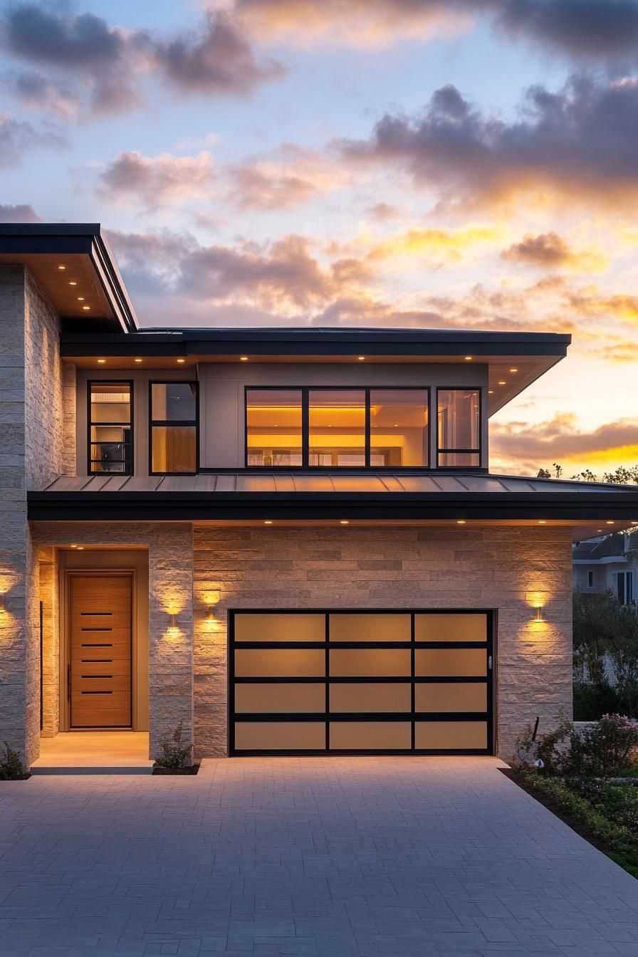 Overhanging Eaves With Recessed Lighting - photo 3